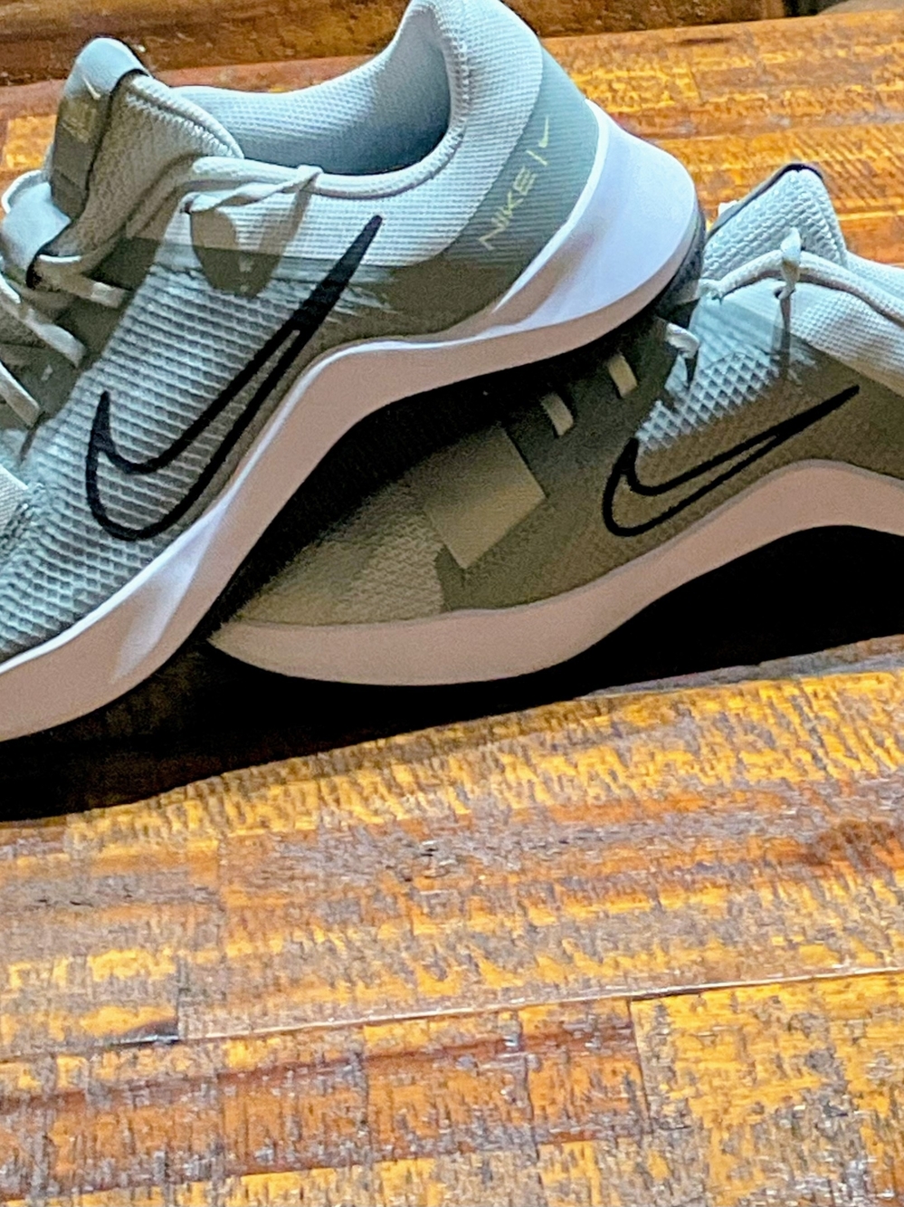 Nike MC Trainer 2 in the Light Silver/Mica Green